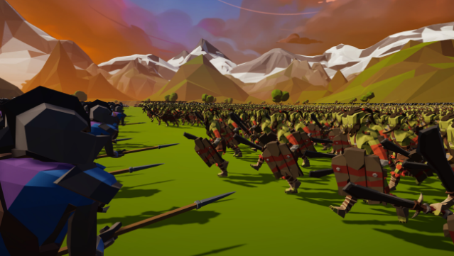 Polygon Fantasy Battle Simulator Gameplay Screenshot